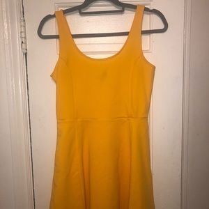 H&M: Yellow Fit and Flare Dress
